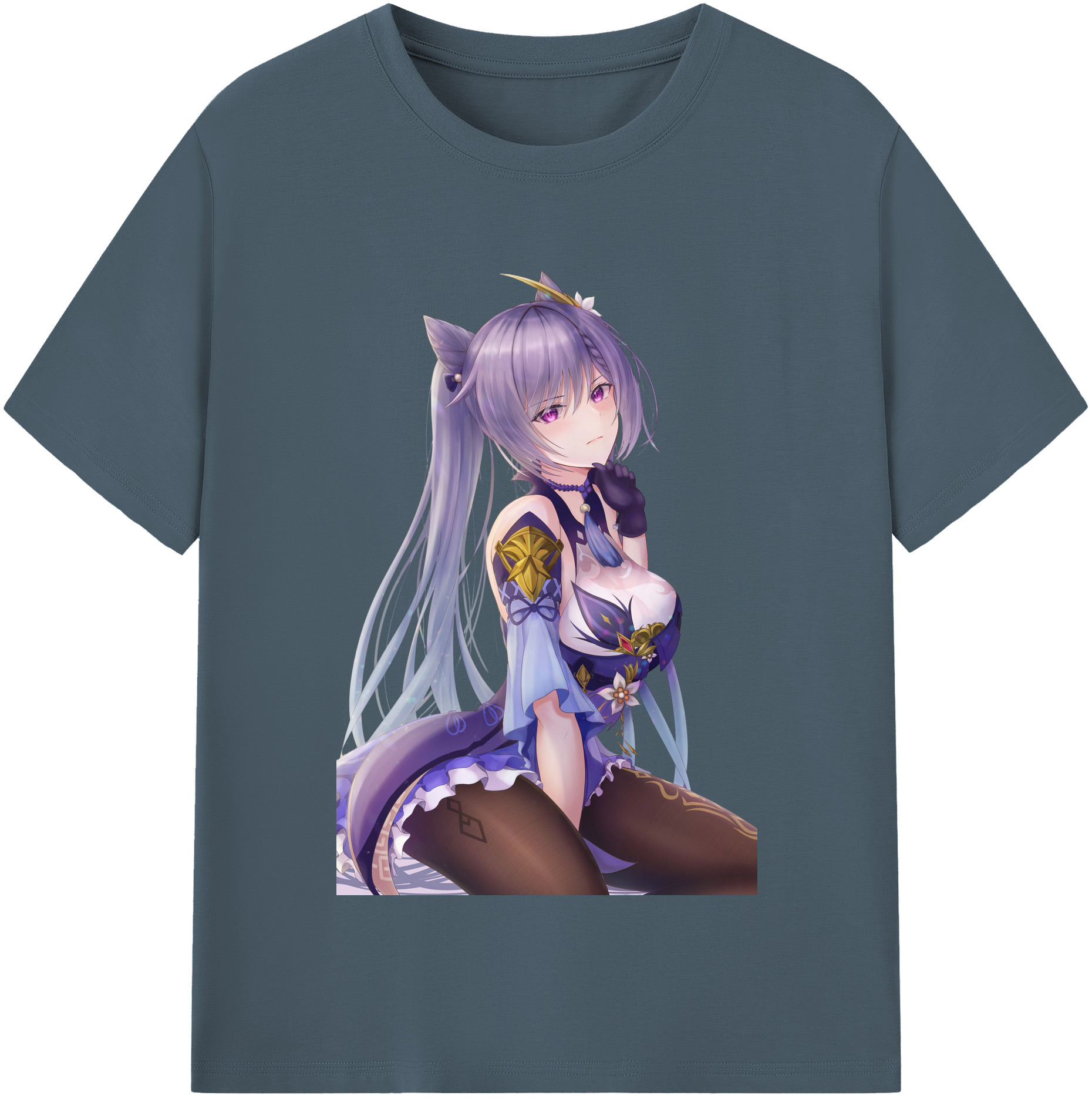 げんし神 刻晴 こくせい genshin Kokusei 綿100％半袖Tシャツ（フロントプリント）